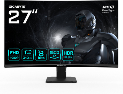 Monitor i lakuar gaming GIGABYTE GS27FC2, 27", FHD 240Hz, 1ms, i zi