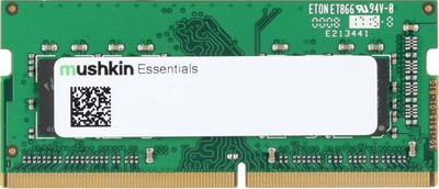 RAM për laptop Mushkin Essentials, 32GB 2x16GB, DDR4 3200MHz, e gjelbër