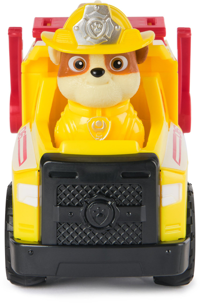 Lodër kamion Paw Patrol Rubble Dump Truck Fire Rescue, me figurë, i verdhë