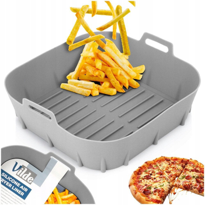 Insert silikon për Air Fryer Vilde, 22 cm, gri