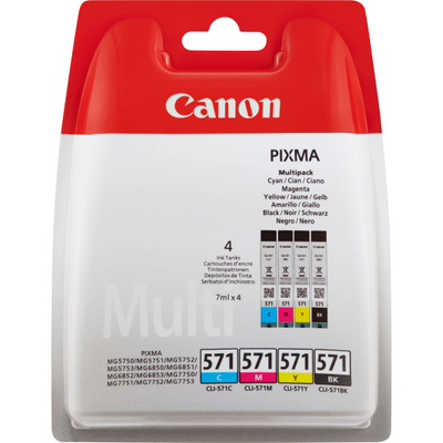 Kartuç boje Canon CLI-571 Multipack, 7ml, 4 copë, shumëngjyrëshe