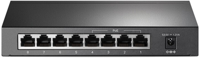 Мрежен свич TP-Link TL-SG1008P, 8 гигабитни порти, 4 PoE, за монтажа во рек