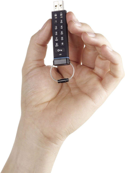 УСБ иСторејџ ДатАшур, 4GB, АЕС 256-битен, црн