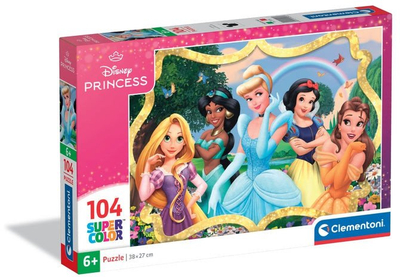Puzzle Clementoni Disney Princess Super Color, 104 pjesë, shumëngjyrëshe
