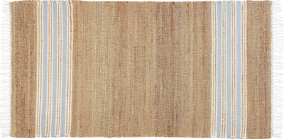 Tapet Beliani MIRZA, 80x150 cm, jute pambuk, bezhë me blu të çelët
