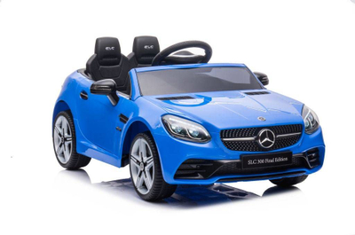 Makina elektrike për fëmijë Lean Toys Mercedes SLC 300, me dy ulëse, blu