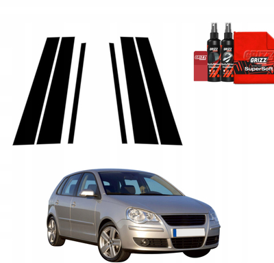 Folie mbrojtëse BodyShield për shtylla B C, 6 në 1, Volkswagen Polo Hatchback 5D 2001 2009, e zezë