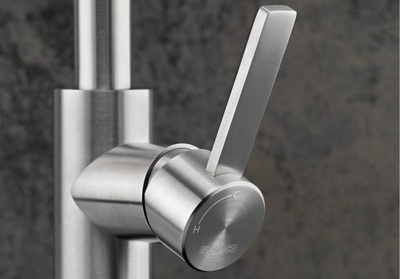 Rubinet kuzhine Blanco Candor S, me dush tërheqës, çelik inox i furçuar