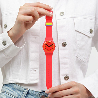 Orë SWATCH Love is Love Proudly Red SO29R705, e kuqe