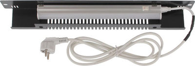 Panel drite Delta Lighting A19-1LED, për kabinet rack 19", LED, i zi