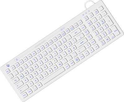 Tastierë Keysonic KSK-6031INEL, USB, layout QWERTZ gjerman, e bardhë