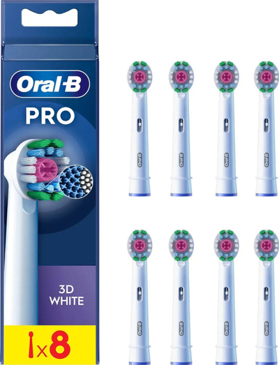 Koka furçe dhëmbësh Oral B 3D White, për furça elektrike, set 8 copë
