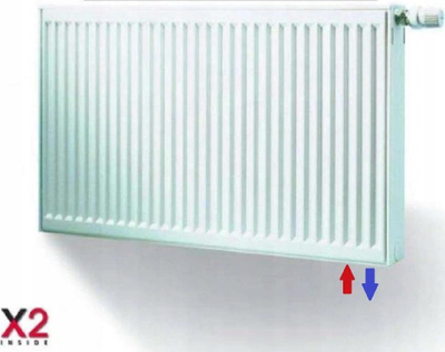 Radiator me valvul Kermi therm-x2 Profil-V, tip 33, 400x1000 mm, i bardhë
