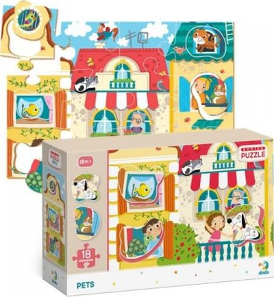 Puzzle sorter Dodo Kafshët e Preferuara, 18 copa, shumëngjyrëshe