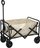 Karrocë palosëse plazhi Tourist Beach Wagon, 75x52x48cm, çelik dhe pëlhurë Oxford, bezhë me të zezë