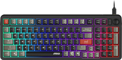 Tastierë gaming MSI FORGE GK110, me kabllo, USB 2.0, membranë, e zezë