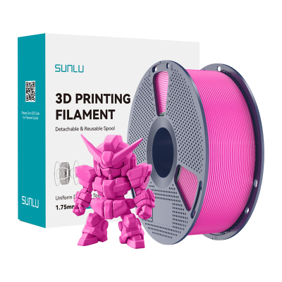 Filament 3D Sunlu PLA+ 2.0, 1.75mm, 1kg, rozë magenta