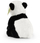 Lodër pelushi Rappa Plush panda ulur, 23 cm, ECO, bardh e zezë