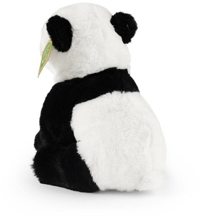 Lodër pelushi Rappa Plush panda ulur, 23 cm, ECO, bardh e zezë