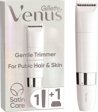 Trimmer bikini Gillette Venus Gentle Trimmer, për qime pubike dhe lëkurë, i bardhë