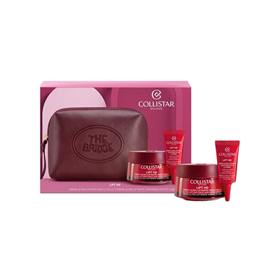Set për kujdes të lëkurës Collistar Lift HD Set, Krem lifting për fytrë dhe qafë 50 ml + Krem lifting për sytë dhe buzët 5 ml + çantë kozmetike