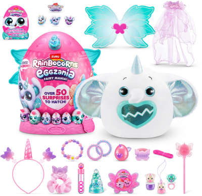 Lodër surprizë Rainbocorns Eggzania Fairy Mania, 50 surpriza, për fëmijë, shumëngjyrëshe