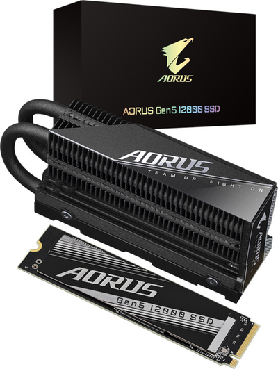 Disk SSD Gigabyte AORUS 12000 SSD 2TB NVMe Gen5 HeatSink