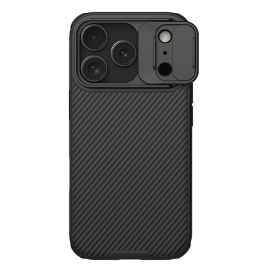 Kapak telefoni Nillkin CamShield Pro për iPhone 17 Pro, me mbrojtje kamere, kompatibil me MagSafe, i zi
