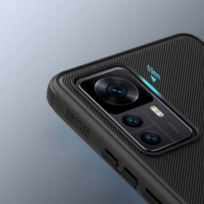 Mbulesë telefoni Nillkin Frosted Shield për Xiaomi 12T, polikarbonat dhe TPU, teksturë mat, e zezë