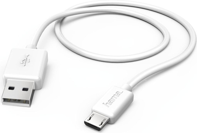 Kabllo USB Hama microUSB, 1.4m, e bardhë (001736280000)