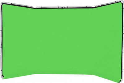 Sfond fotografik Lastolite Panoramic Chromakey, 4m, me kornizë, jeshile