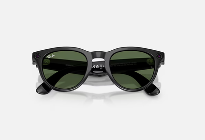 Syze inteligjente Ray-Ban Meta Headliner Gen 2, Low Bridge Fit, lente G-15 të gjelbra, të zeza