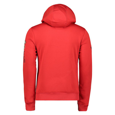 Дуксер со капче Geographical Norway Gymclass DB 054, памук, црвен