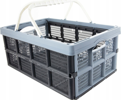 Kuti plastike EXCELLENT, 32L, palosëse me doreza, jeshile e zezë