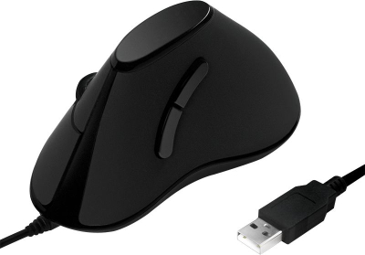 Глушец LogiLink Ergonomic, со кабел, USB, црна