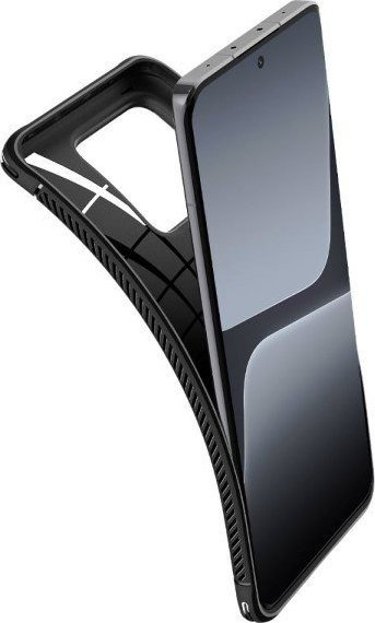 Këllëf telefoni Spigen Rugged Armor për Xiaomi 13 Pro, gome TPU e butë, mbron nga goditjet, i zi mat