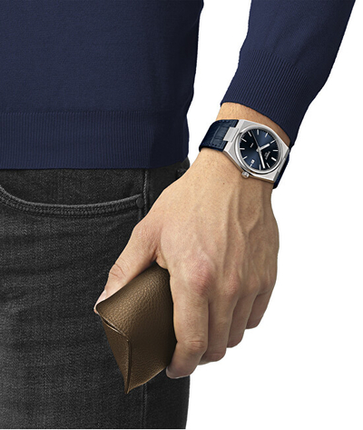 Orë dore për meshkuj Tissot PRX 40 mm, e kaltër