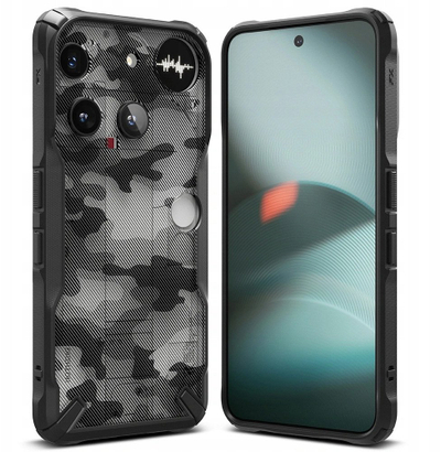 Kutizë mbrojtëse Ringke Fusion X për Nothing Phone 3, Camo, e zezë