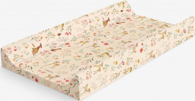 Dyshek ndërrimi Albero Mio Flower Log, i fortë, 120x60 cm, bezhë me lule