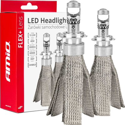 Llamba LED për veturë AMiO Flex+ H7, 12V 24V, 6000K, e bardhë