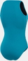 Kostum noti Speedo Panel Hydrasuit për goca, Endurance+, me zinxhir përpara, blu