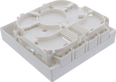 Kuti fibër optike InLine FTTH, 4x LC Duplex ose 4x SC Simplex, 80mm, e bardhë