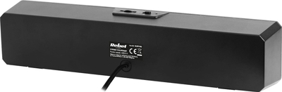 Soundbar Rebel KOM1165, stereo USB, me drita LED, i zi