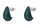 Vathë për femra Brosway Tear Drop Life Green Fancy FLG120, të argjendtë/ të gjelbër