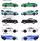 Set lodrash makina Majorette Porsche Edition 2023, 5 copë, shkallë 1/64, shumëngjyrësh