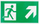 Stiker dalje emergjence EXIT Upper Right, 100x180mm, jeshil me të bardhë