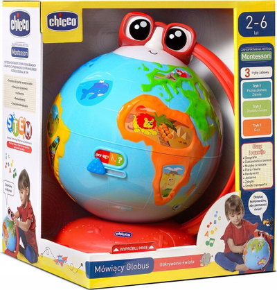 Lodër edukative Chicco Talking Interactive Globe, elektronike, 2–6 vjeç, shumëngjyrëshe