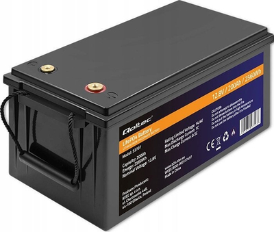 Bateri LiFePO4 Qoltec, 12.8V, 200Ah 2560Wh, me BMS