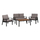 Set dhomë ndenjeje 4-pjesësh (HM5128.12), gri