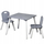 Set mobiljesh për fëmijë Kesper 1773213, tavolinë me 2 karrige, 3 pjesë, gri